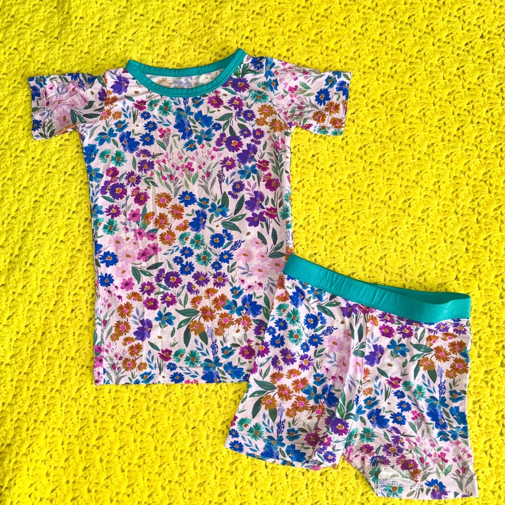 Little Sleepies Floral Shorts Pajamas Set 18-24